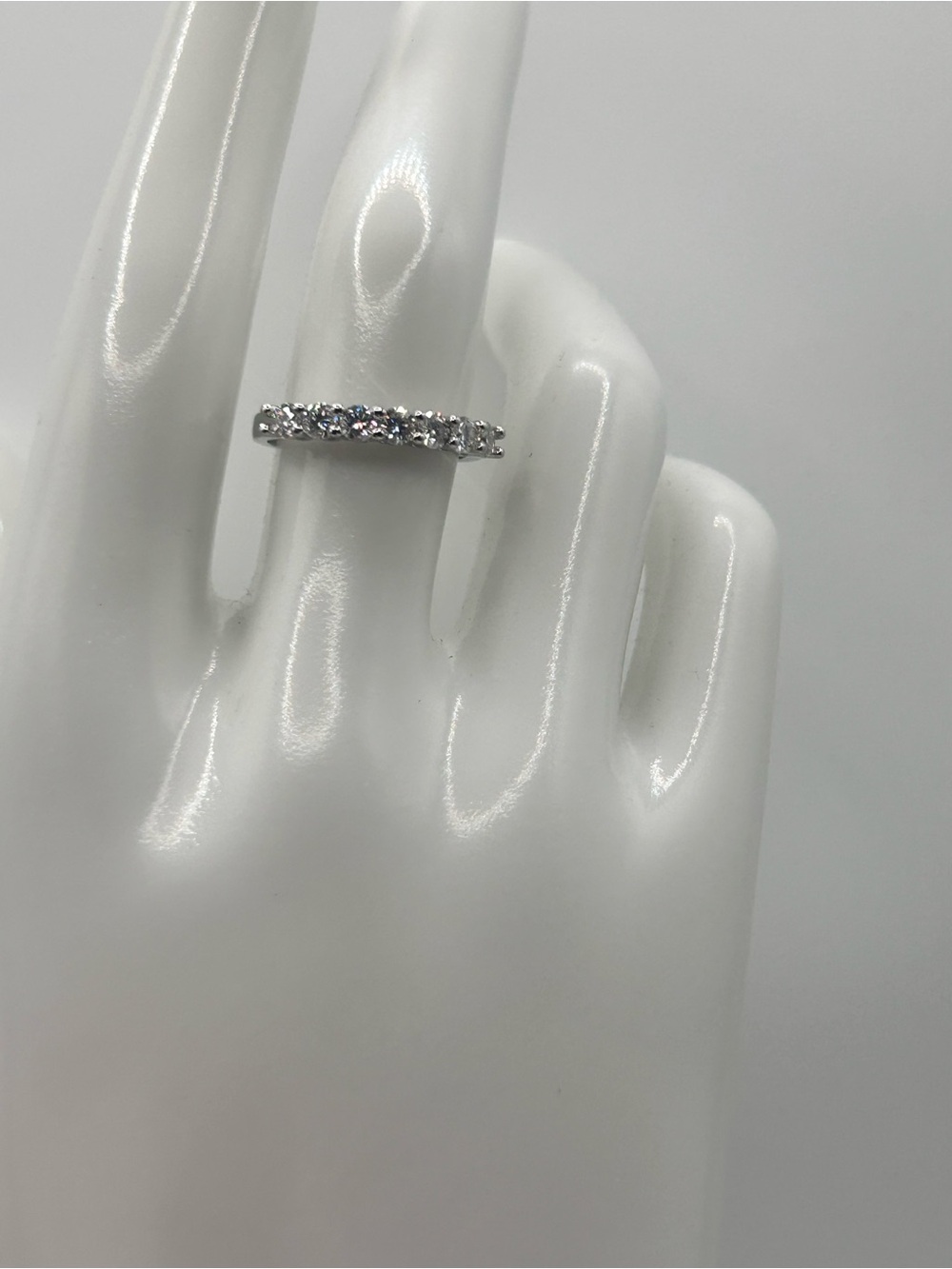 Classic Silver Moissanite Ring -